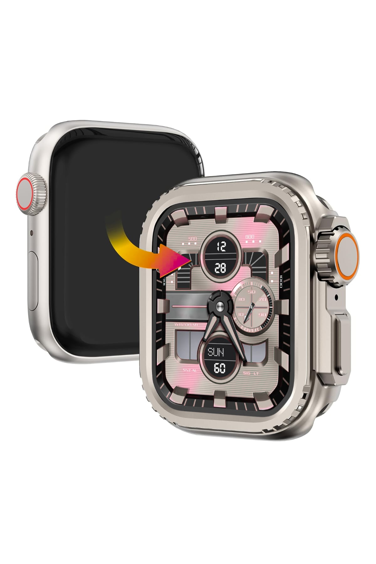 Apple Watch Ultra Dönüştürücü Bumper Kasa Koruyucu Starlight