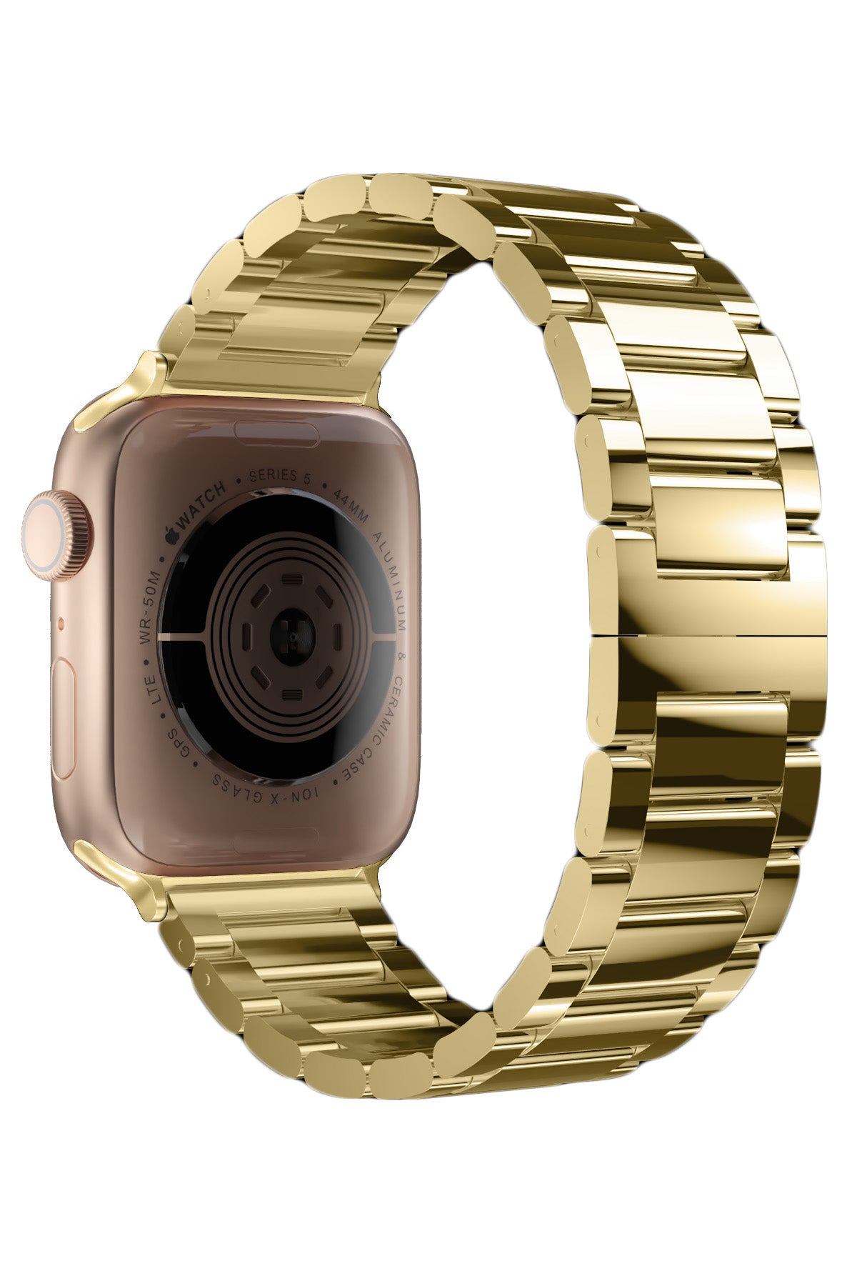 Apple Watch Uyumlu Gloss Loop Çelik Kordon Gold  bikordon
