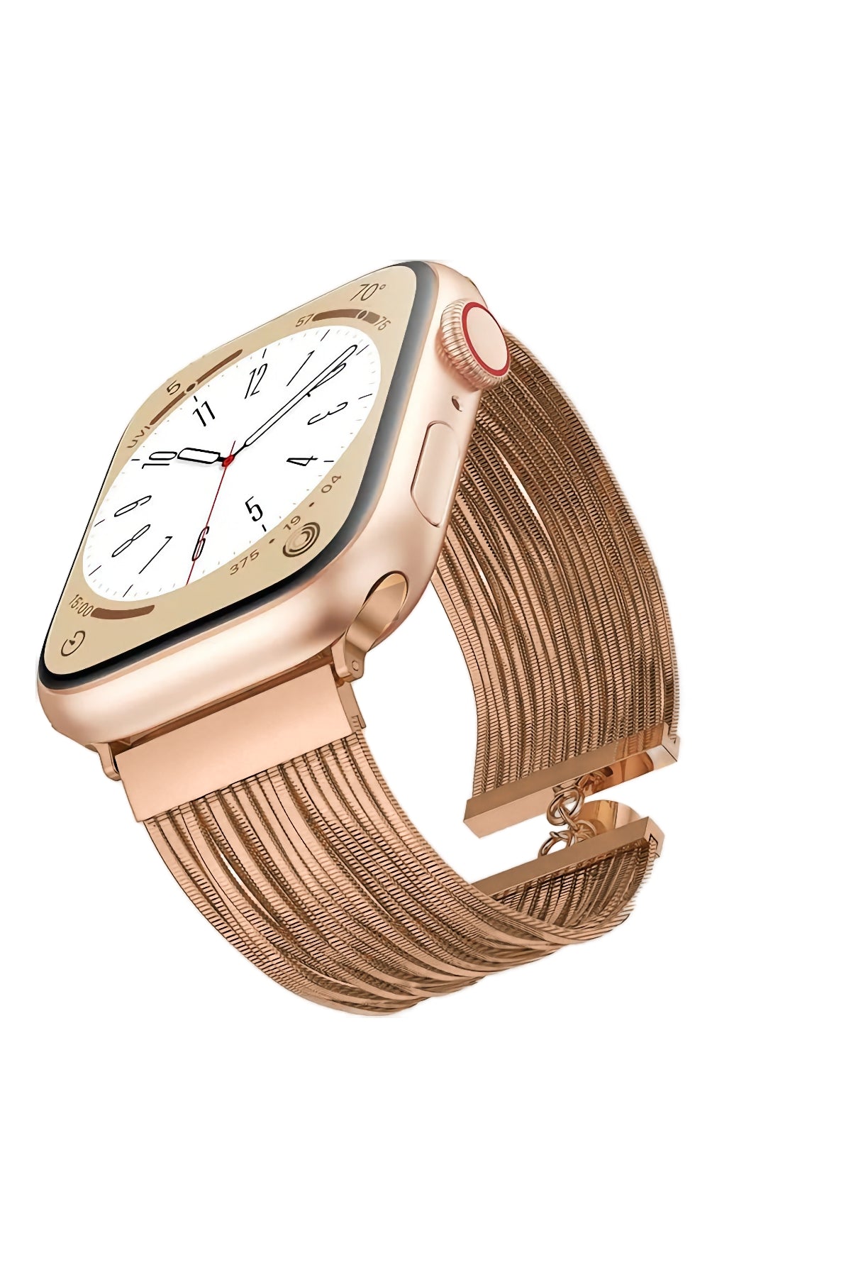 iPhoneアクセサリー Apple Watch Apple Watch Tassel Chain Metal Pembe Kordon – Şık Zincir Tasarımı