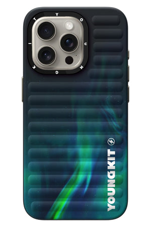 Youngkit Aurora iPhone 15 Pro Uyumlu Kılıf Yeşil