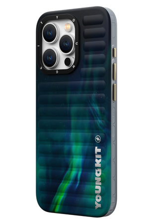 Youngkit Aurora iPhone 15 Pro Uyumlu Kılıf Yeşil