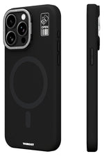Youngkit Bitty Cream iPhone 14 Pro Max Magsafe Uyumlu Standlı Silikon Kılıf Siyah Youngkit