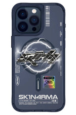 SkinArma iPhone 15 Pro Magsafe Uyumlu Bolt Kılıf Mavi SkinArma