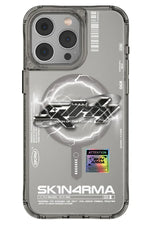 SkinArma iPhone 15 Pro Magsafe Uyumlu Bolt Kılıf Gri SkinArma
