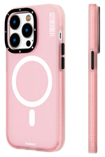 Youngkit Colored Sand iPhone 13 Pro Max uyumlu Magsafe Buzlu Pembe Kılıf Youngkit