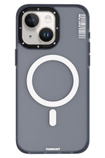Youngkit Colored Sand iPhone 15 uyumlu Magsafe Buzlu Siyah Kılıf Youngkit