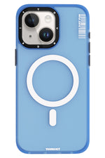 Youngkit Colored Sand iPhone 15 uyumlu Magsafe Buzlu Mavi Kılıf Youngkit