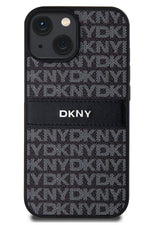 DKNY Texture Pattern iPhone 15 Kılıf Siyah DKNY