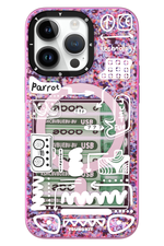Youngkit Dark Matter iPhone 15 Pro Magsafe Uyumlu Pembe Kılıf Youngkit