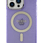 Guess iPhone 13 Pro Max Magsafe Uyumlu Glitter Silikon Kılıf Mor