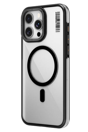 Youngkit Crystal Grid iPhone 15 Pro Max Magsafe Uyumlu Kılıf Siyah