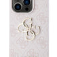 Guess iPhone 14 Pro Max Uyumlu 4G Logolu Deri Kılıf Pembe