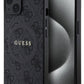 Guess iPhone 15 Magsafe Uyumlu 4G Desenli Kılıf Siyah