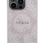 Guess iPhone 14 Pro Max Magsafe Uyumlu 4G Desenli Kılıf Pembe