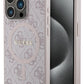 Guess iPhone 15 Pro Max Magsafe Uyumlu 4G Desenli Kılıf Pembe
