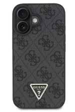 Guess iPhone 16 Uyumlu 4G Desenli Strass Kılıf Siyah Guess