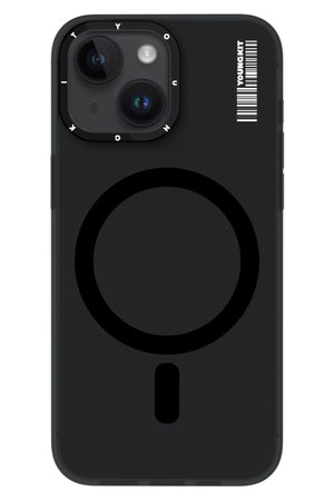 Youngkit Hidden Sand iPhone 15 uyumlu Magsafe Mat Siyah Kılıf