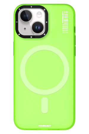 Youngkit Hidden Sand iPhone 15 uyumlu Magsafe Mat Yeşil Kılıf