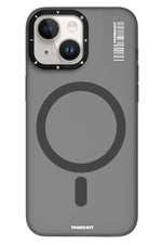 Youngkit Hidden Sand iPhone 15 uyumlu Magsafe Mat Gri Kılıf Youngkit