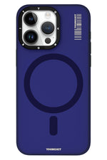 Youngkit Hidden Sand iPhone 15 Pro uyumlu Magsafe Mat Mavi Kılıf Youngkit