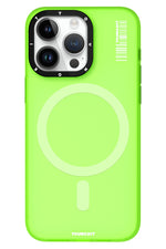 Youngkit Hidden Sand iPhone 15 Pro uyumlu Magsafe Mat Yeşil Kılıf Youngkit