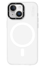 Youngkit Hidden Sand iPhone 15 uyumlu Magsafe Mat Beyaz Kılıf Youngkit