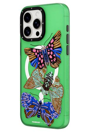 Youngkit Huagu iPhone 15 Pro Max Magsafe Uyumlu Kılıf Yeşil