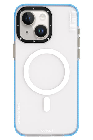 Youngkit Jiansha iPhone 15 Magsafe Buzlu Mavi Kılıf
