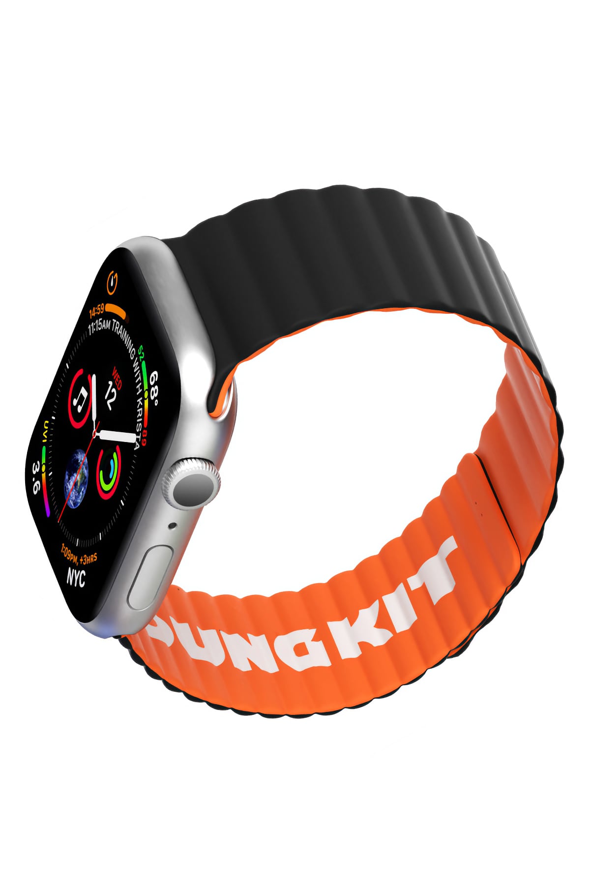 Youngkit Apple Watch Uyumlu Manyetik Mıknatıslı Minimalist Kordon Siyah  Youngkit