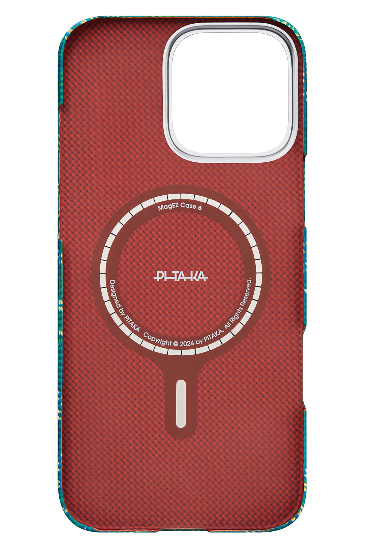 Pitaka Monogram iPhone 16 Pro Max MagSafe Uyumlu Aramid Fiber Kılıf Yeşil Pitaka