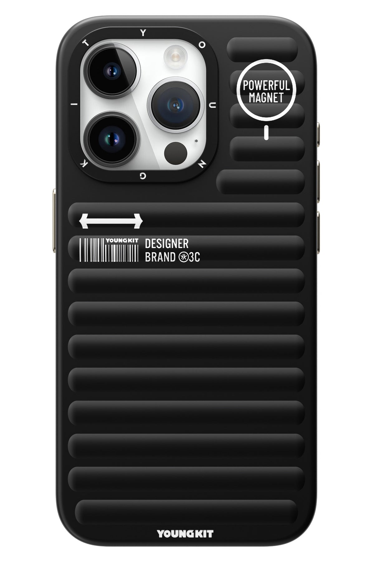 Youngkit Original iPhone 15 Pro Max Uyumlu Siyah Kılıf