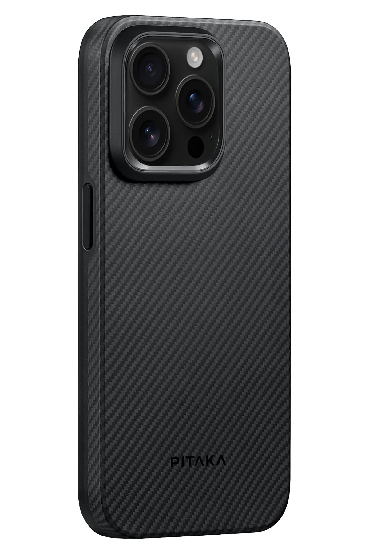 Pitaka Classic Military-Grade iPhone 15 Pro Max MagSafe Uyumlu 600D Aramid Fiber Kılıf Siyah  Pitaka