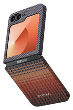 Pitaka Tactile Woven Galaxy Z Flip 6 MagSafe Uyumlu Aramid Fiber Kılıf Sunset Pitaka
