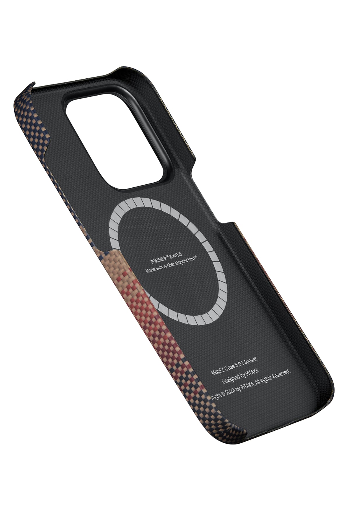 Pitaka Tactile Woven iPhone 15 Pro Max MagSafe Uyumlu Kılıf Sunset  Pitaka