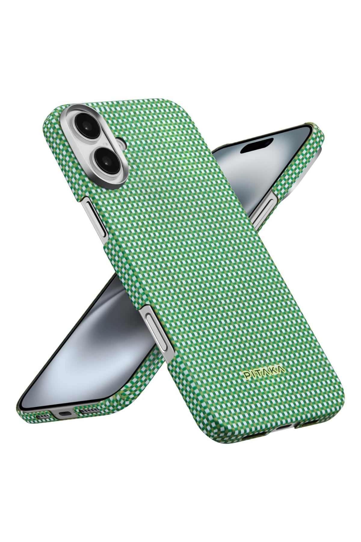 Pitaka Ultra Slim iPhone 16 Plus MagSafe Uyumlu Aramid Fiber Kılıf Forest Green  Pitaka