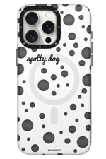 Youngkit Polka Dots iPhone 15 Pro Max Magsafe Uyumlu Kılıf Beyaz Youngkit