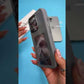 Apple iPhone 15 Pro Max uyumlu Nfc Resim Yansıtmalı Kılıf Gri