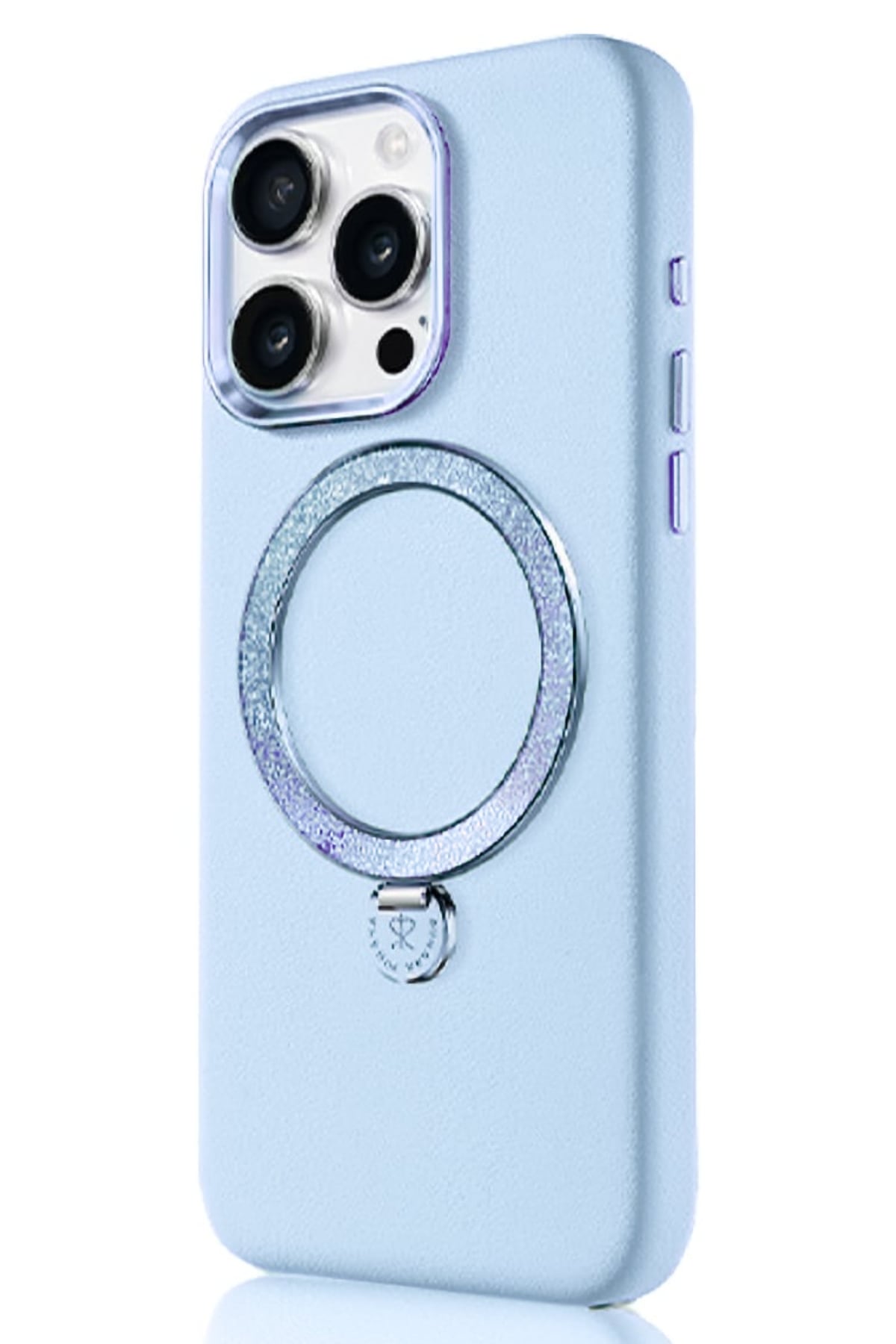 Pynana Dancing Circle iPhone 15 Pro Max Standlı Kılıf Magsafe Uyumlu Mavi Pynana