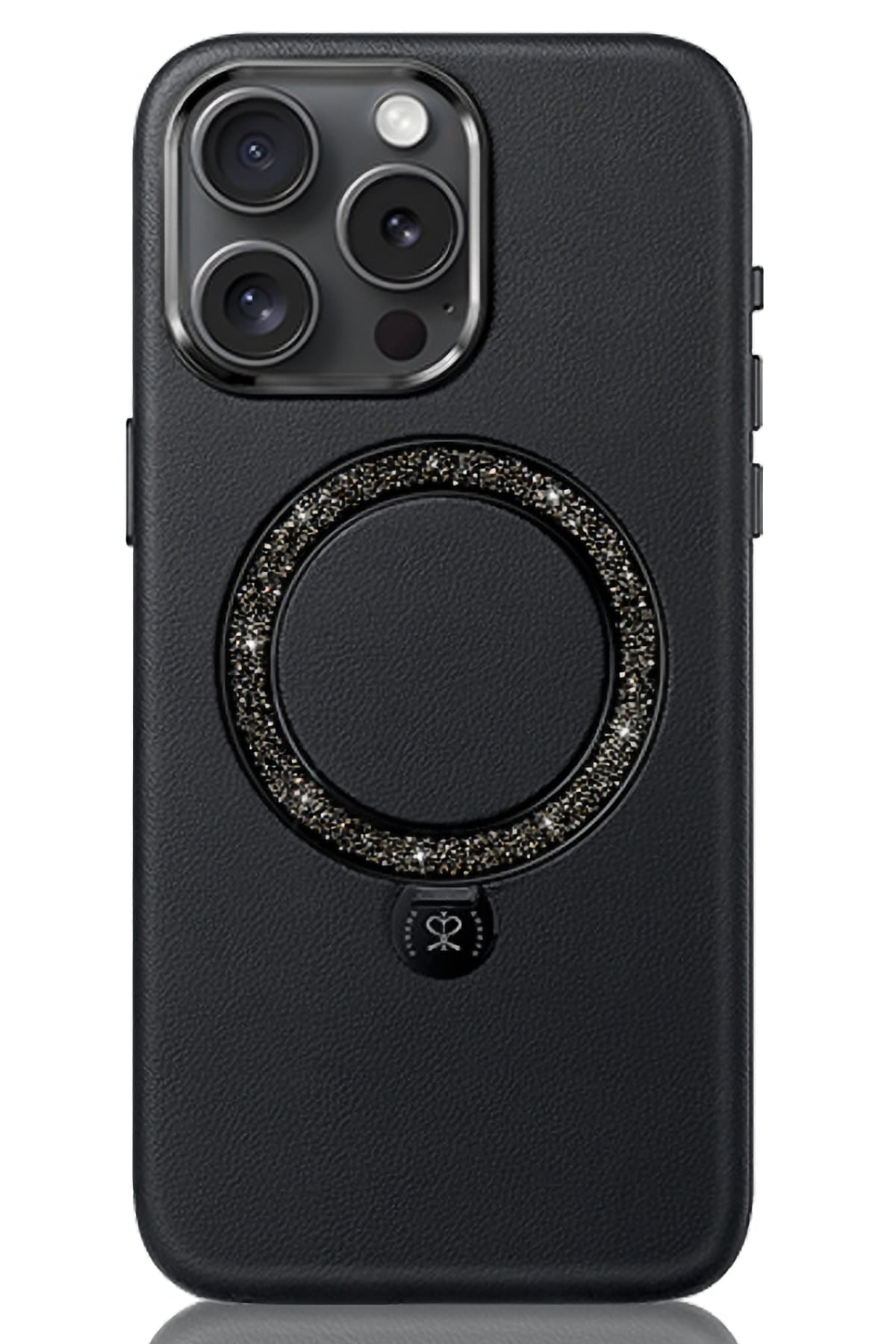 Pynana Dancing Circle iPhone 15 Pro Max Standlı Kılıf Magsafe Uyumlu Siyah Pynana