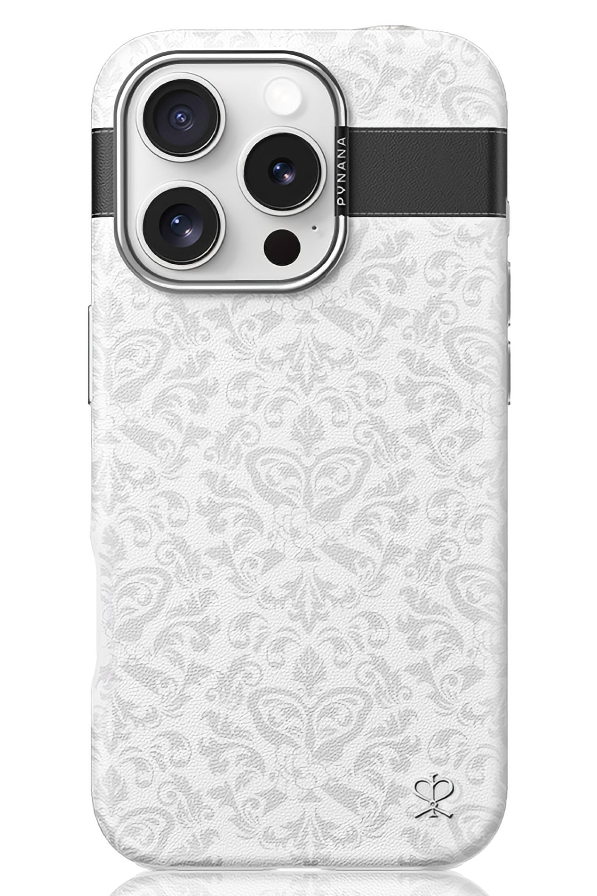 Pynana Print Serisi iPhone 15 Pro Magsafe Uyumlu Kılıf Beyaz Pynana