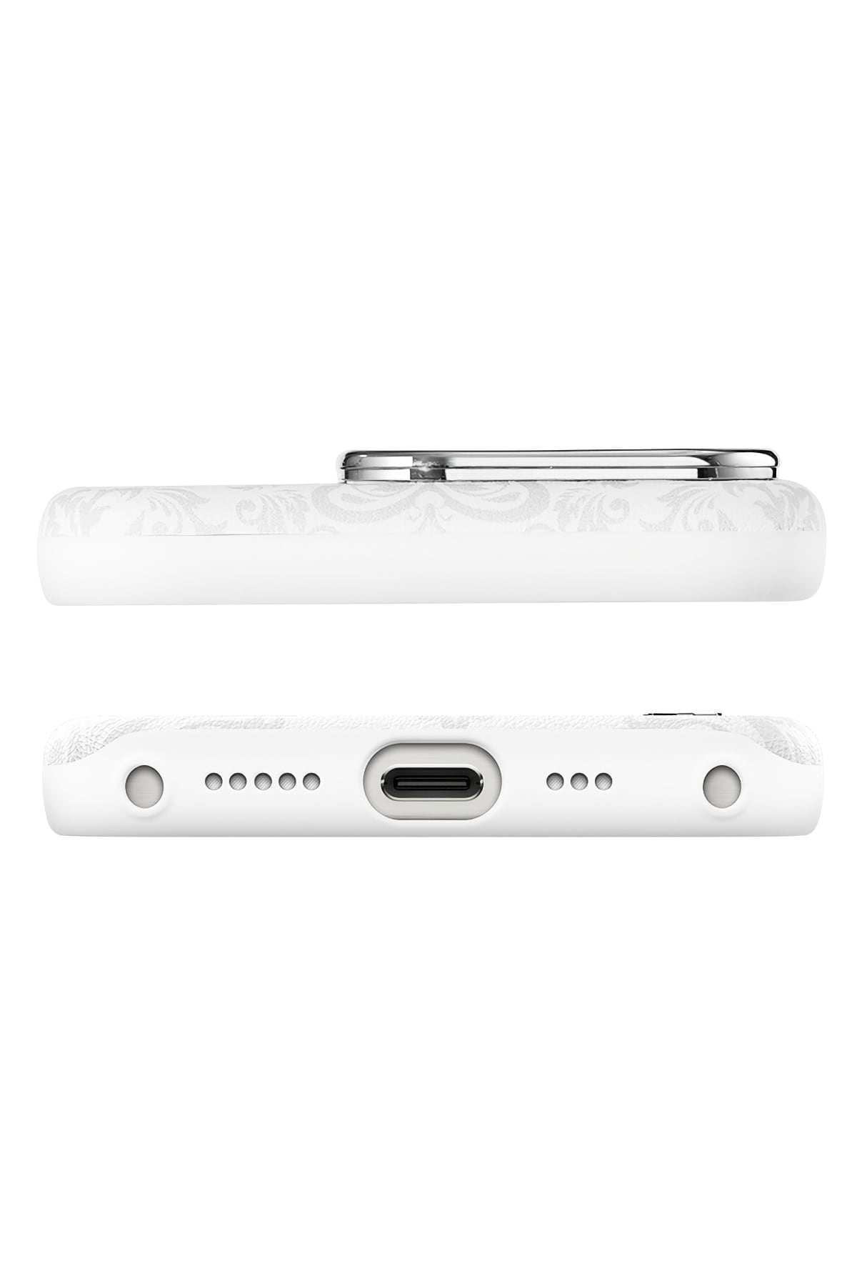 Pynana Print Serisi iPhone 15 Pro Magsafe Uyumlu Kılıf Beyaz Pynana