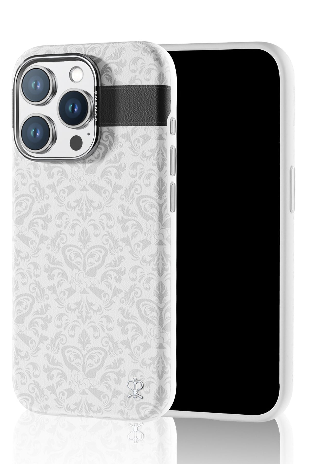 Pynana Print Serisi iPhone 15 Pro Max Magsafe Uyumlu Kılıf Beyaz Pynana