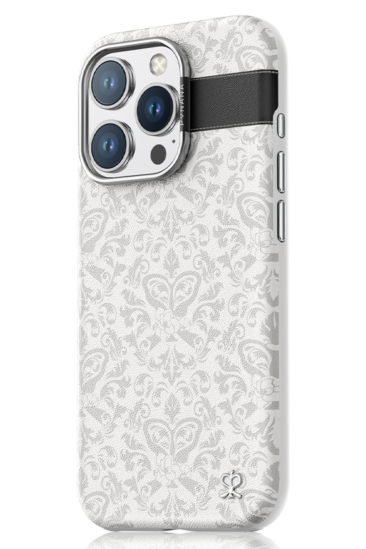 Pynana Print Serisi iPhone 15 Pro Max Magsafe Uyumlu Kılıf Beyaz Pynana