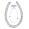 Pynana Sweet Berry Series Pearl Stone Phone Lanyard - Pink - White