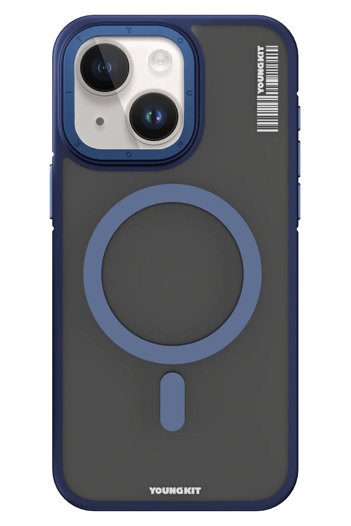 Youngkit Rock Sand Skin iPhone 15 Plus Uyumlu Magsafe Mavi Kılıf
