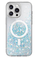 Switcheasy Starfield 3D Glitter Simli iPhone 15 Pro Max Magsafe Uyumlu Kılıf Mavi Switcheasy