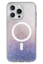 Switcheasy Starfield 3D Glitter Simli iPhone 15 Pro Max Magsafe Uyumlu Kılıf Mor Switcheasy