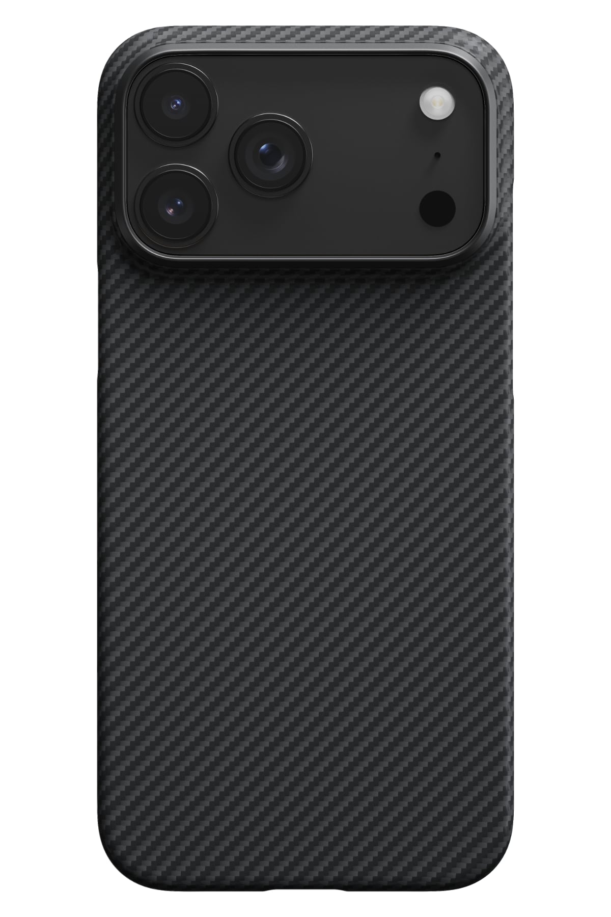 Tactile Woven iPhone 17 Pro Max MagSafe Uyumlu 1500D Aramid Fiber Kılıf Black-Gray Twill Pitaka