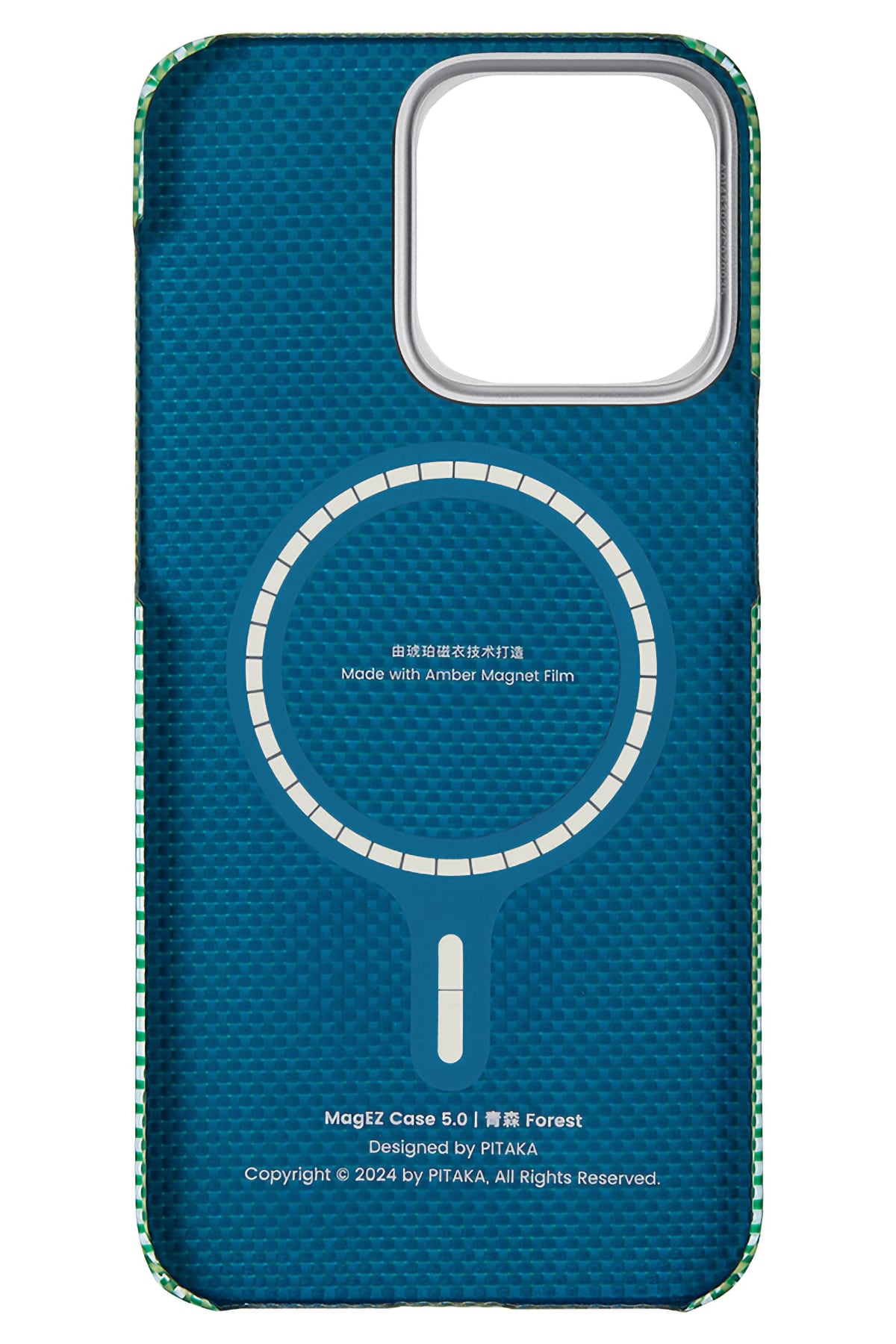 Ultra Slim iPhone 15 Pro Max MagSafe Uyumlu Aramid Fiber Kılıf Forest Green Pitaka