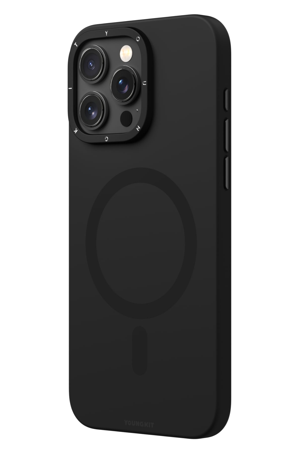 Youngkit Velvet iPhone 15 Pro Magsafe Uyumlu Kılıf Siyah  Youngkit
